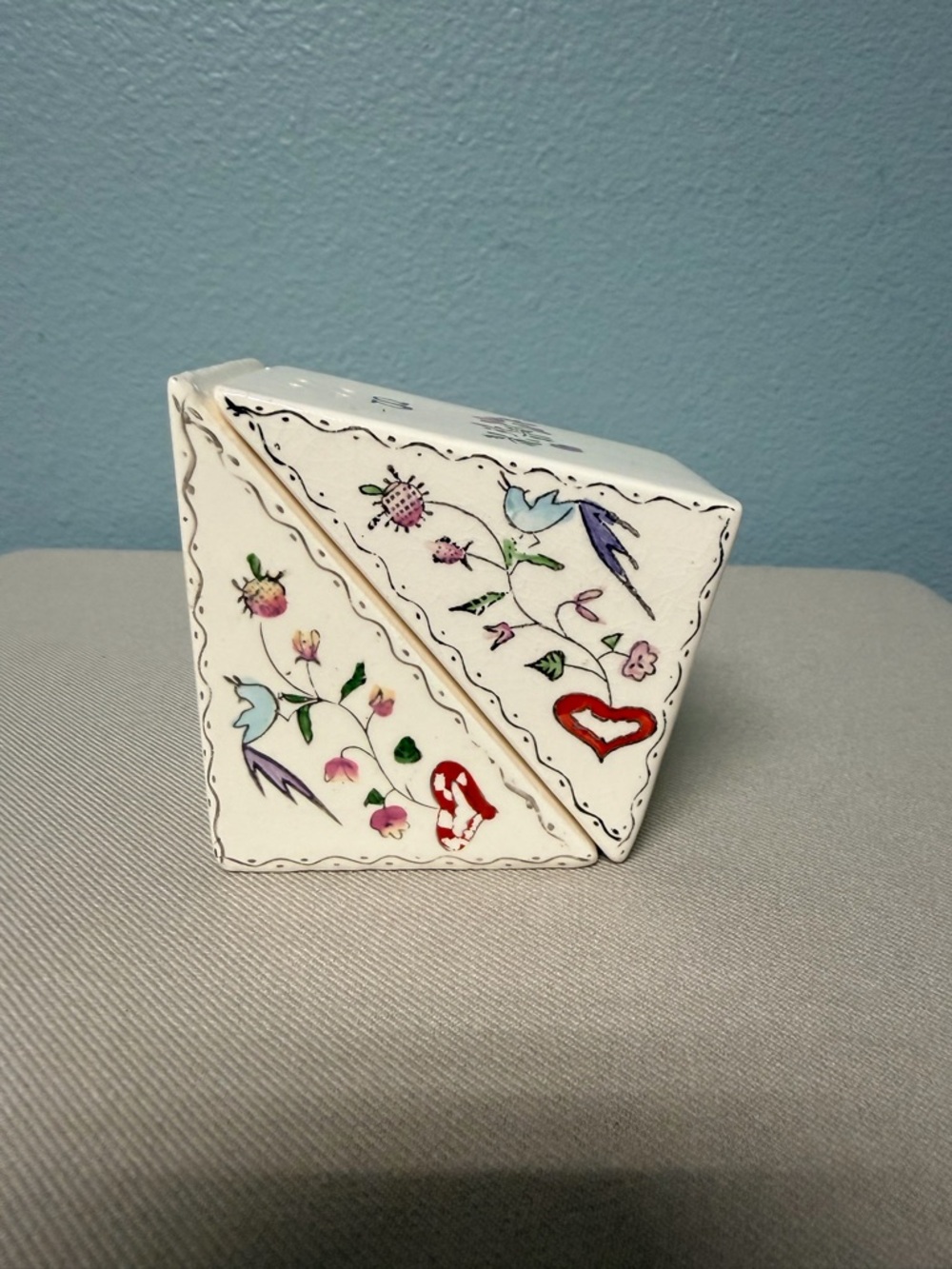 Hand-Painted Floral Ceramic salt and pepper shakers